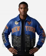Kith 2026 Knicks NBA Champions Leather Jacket