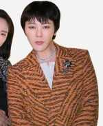 G-Dragon 2026 Chanel Dinner Event Brown Stripe Blazer