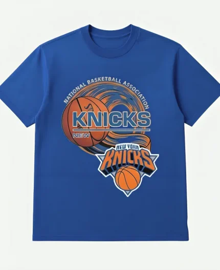 Kylie Jenner 2026 Cavaliers vs Knicks NBA Blue Graphic T-Shirt