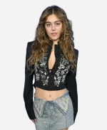McQueen Wool Embroidered Floral Cropped Jacket