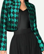 Lily Collins Emily In Paris S06 Diamond Print Jacket