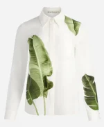 Lori Soto Leaf Print Blouse