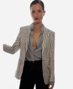 LA 2026 Love Story FYC Event Grace Gummer Striped Blazer