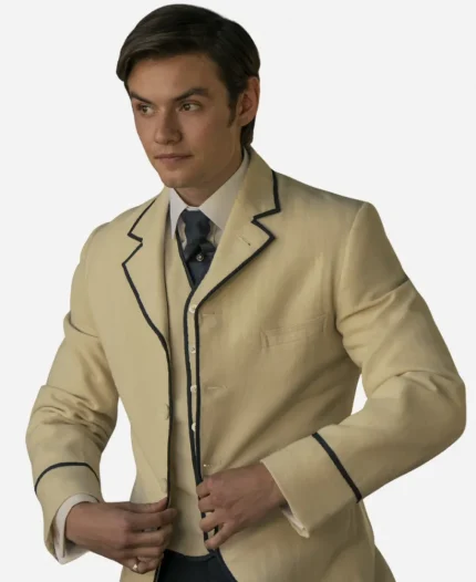 Louis Partridge Movie Enola Holmes 3 Tewkesbury Cream Blazer