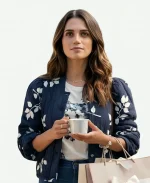 Kayli Movie The Love Heist 2026 Lyndsy Fonseca Blue Floral Jacket