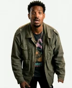 Marlon Wayans Scary Movie 2026 Shorty Meeks Green Cotton Jacket