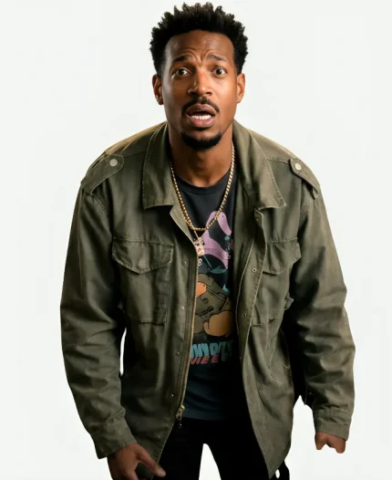 Marlon Wayans Scary Movie 2026 Shorty Meeks Green Cotton Jacket