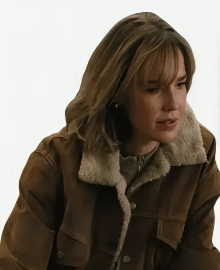 Belle Skinner Marshals Brown Suede Leather Jacket
