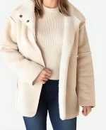 Dolly Weaver Marshals Beige Shearling Jacket