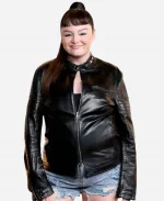 Megan Stalter Hacks S05 LA 2026 Premiere Black Cotton Jacket