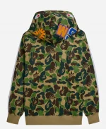 Adidas x BAPE Football Collective 2026 Shark Camo Green Track Hoodie For Men's