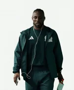 Mexico Team Travel Windbreaker Zip Up Jacket In Green