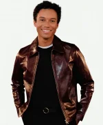 Michael 2026 Jaafar Jackson Brown Leather Jacket