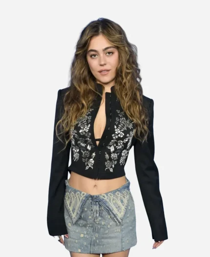 Mika Abdalla Embroidered Floral Cropped Jacket