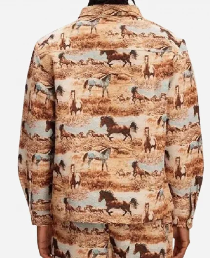  Miles Gutierrez-Riley Off Campus S01 Dexter Horse Print Jacket