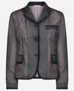 Striped Organza Blazer