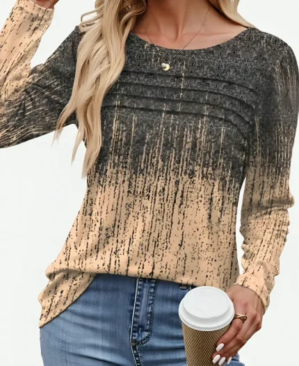Access Daily Mary Jo Buttafuoco Pleated Tunic Top - Grey
