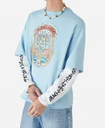 Nemesis S01 Noah Stiles Blue Double Layer Oversized T‑Shirt