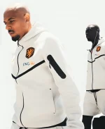 Netherlands 2026 Nike Tech Fleece Windunner Hoodie - White