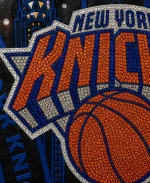 Knicks 2026 NBA Finals Champions JH Design Crystal Leather Jacket