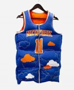 Jalen Brunson Blue Puffer Vest