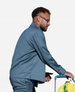 Brazil Arrival Neymar Jr. Blue Blazer