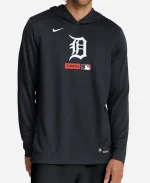 Nike Detroit Tigers MLB Dri-FIT Long Sleeve Hooded T-Shirt - Navy