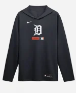 Detroit Tigers Navy Long Sleeve Hooded T-Shirt