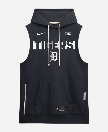 Nike Detroit Tigers Navy Blue Sleeveless Hoodie