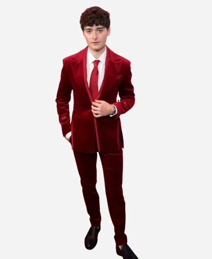 Noah Schnapp Critics Choice Awards Maroon Suit