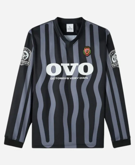 OVO Black Stripe Soccer Jersey