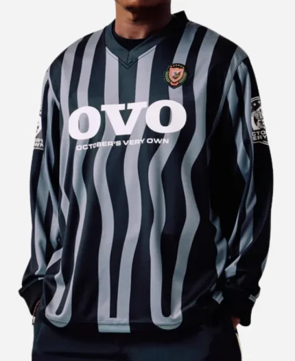 October's Very Own Stripe Soccer Black Jersey