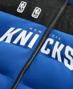 Off Season Knicks Cropped Puffer Jacket In Blue