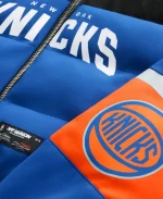 Off Season Knicks Blue Cropped Puffer Jacket