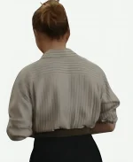 Jennifer Lopez Movie Office Romance 2026 Jackie Cruz Striped Shirt