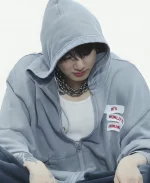 BTS Arirang Heather Gray Zip-up Hoodie