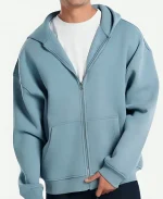 2026 The Tonight Show Starring Jimmy Fallon Paul Rudd Blue Oversized Zip-up Hoodie