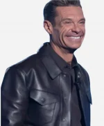 Ryan Seacrest Tv Show American Idol S24 Black Leather Shirt Jacket