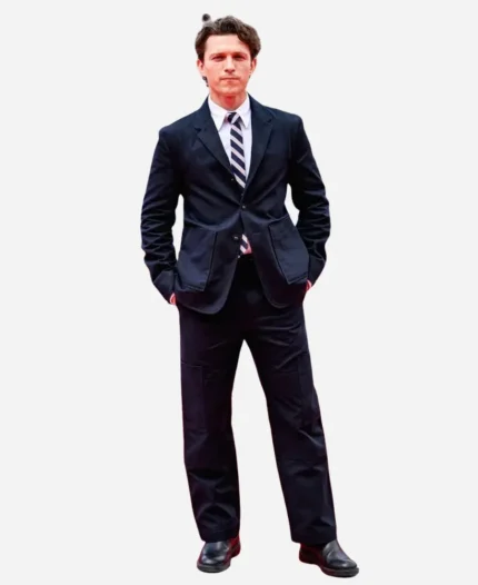 Spider-Man Brand New Day 2026 Photocall Tom Holland Navy Blue Suit