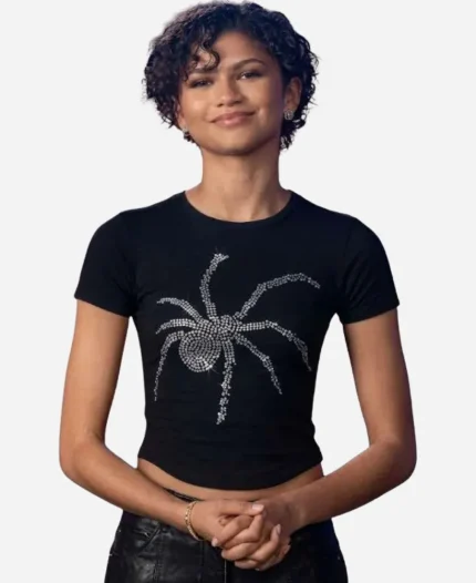 Zendaya Spider-Man Brand New Day 2026 Press Tour MJ Black Baby T-Shirt