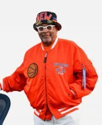 Spike Lee 2026 NBA Finals Knicks Varsity Jacket In Orange