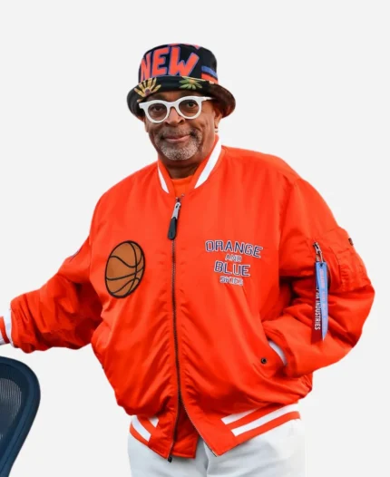 Spike Lee 2026 NBA Finals Knicks Varsity Jacket In Orange