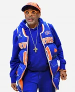 Spike Lee NBA 2026 New York Knicks Jalen Brunson Blue Puffer Vest
