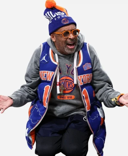 Spike Lee New York Knicks Blue Puffer Vest