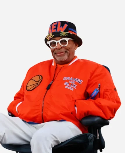 Spike Lee New York Knicks Orange Satin Varsity Jacket