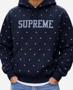 Stars Studded Hooded Sweatshirt