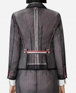 Milly Alcock Striped Organza Blazer