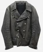 Suga 2026 American Music Awards Leather Peacoat In Black