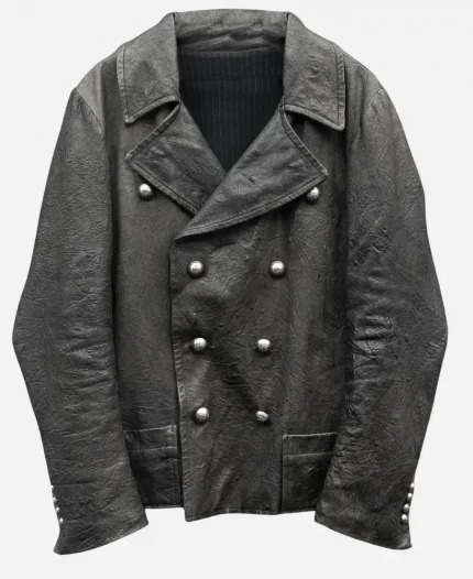 Suga 2026 American Music Awards Leather Peacoat In Black