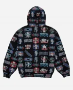 Supreme Flash Black Zip Up Hooded Sweatshirt